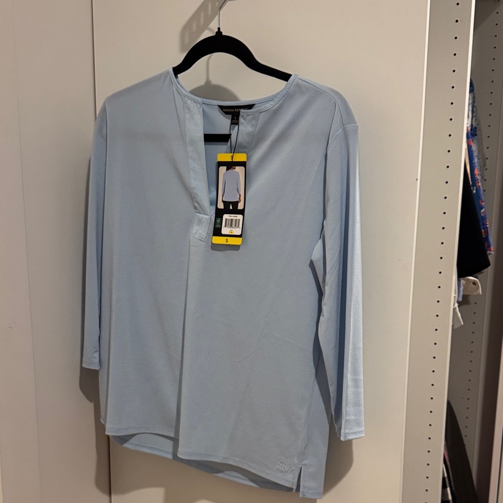 Banana Republic Sky Blue Women's Blouse